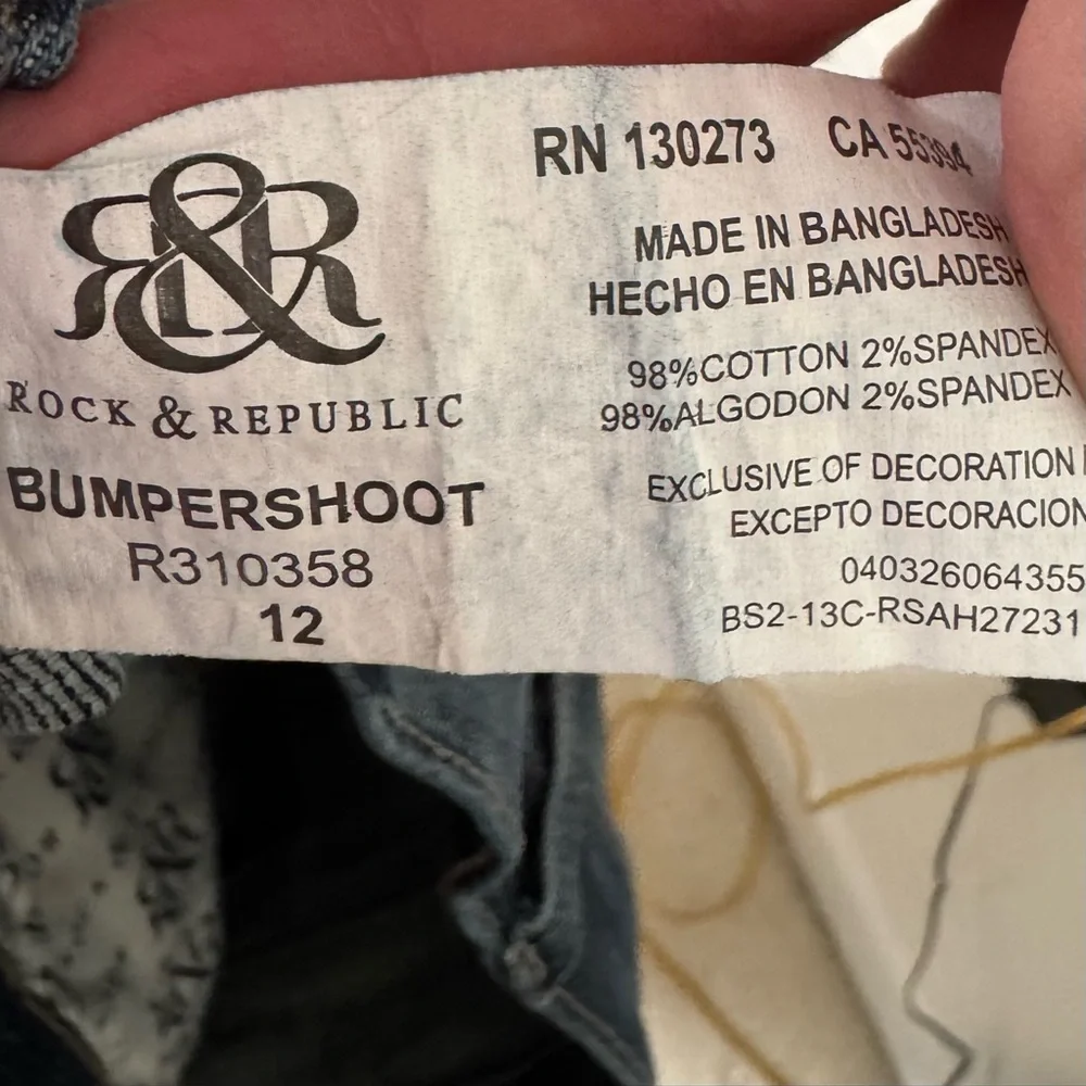 Rock & Republic Bumpershoot Denim Studded Shorts
